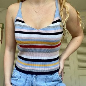 cotton emporium ripped striped tank top!